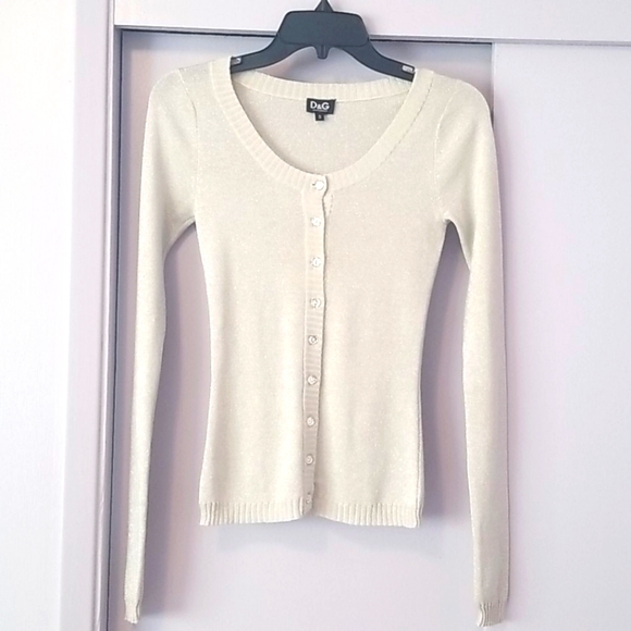 Dolce Gabbana Dg Silver Cardigan 